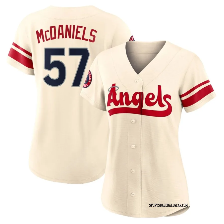 Garrett McDaniels Women's Los Angeles Angels Cream Replica 2022 City Connect Jersey