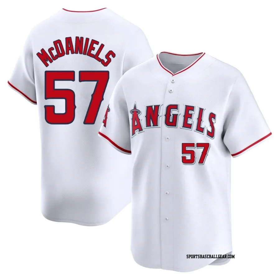 Garrett McDaniels Youth Los Angeles Angels White Limited Home Jersey