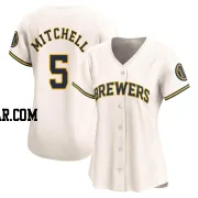 Garrett Mitchell Women's Milwaukee Brewers Cream Limited Home Jersey