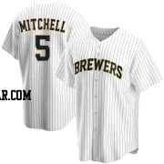 Garrett Mitchell Youth Milwaukee Brewers White Replica Home Jersey