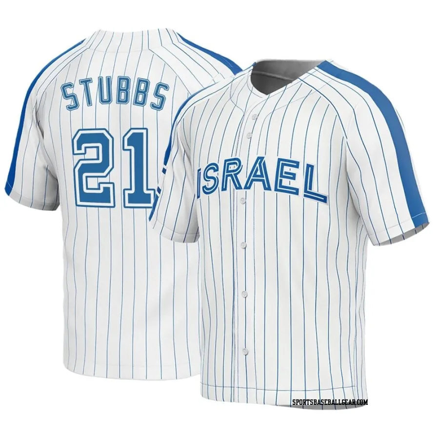 Garrett Stubbs Youth Israel Baseball White Replica 2023 World Baseball Classic Jersey