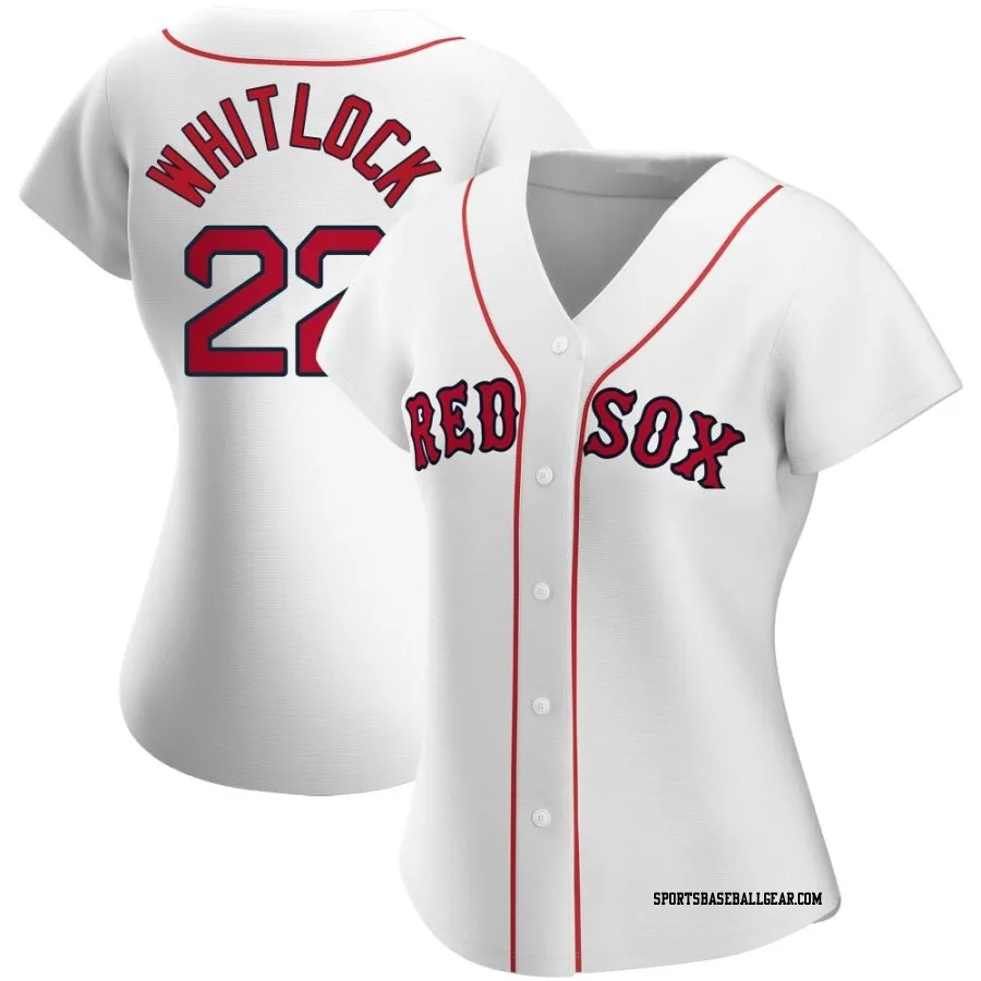 Garrett Whitlock Women's Boston Red Sox White Authentic Home Jersey