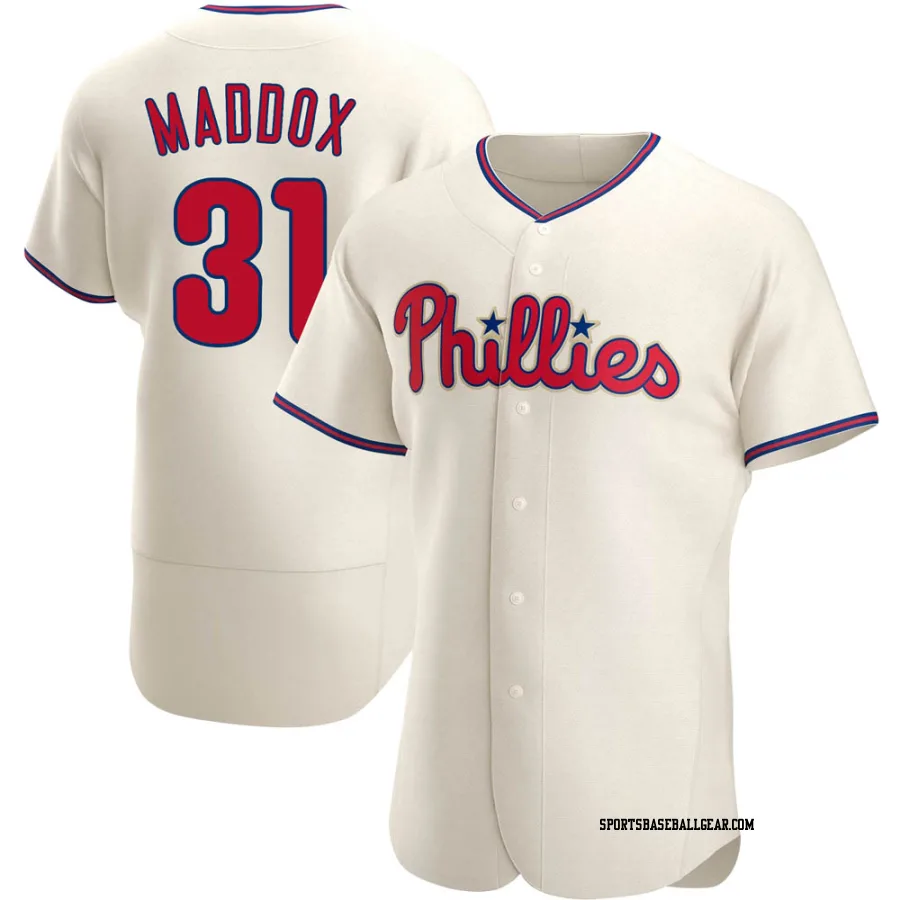 Garry Maddox Men's Philadelphia Phillies Cream Authentic Alternate Jersey