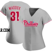 Garry Maddox Women's Philadelphia Phillies Gray Authentic Road Jersey