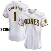Garry Templeton Men's San Diego Padres White Elite Home Patch Jersey
