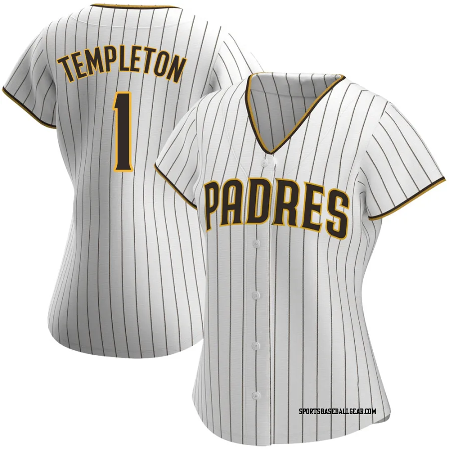 Garry Templeton Women's San Diego Padres White/Brown Authentic Home Jersey