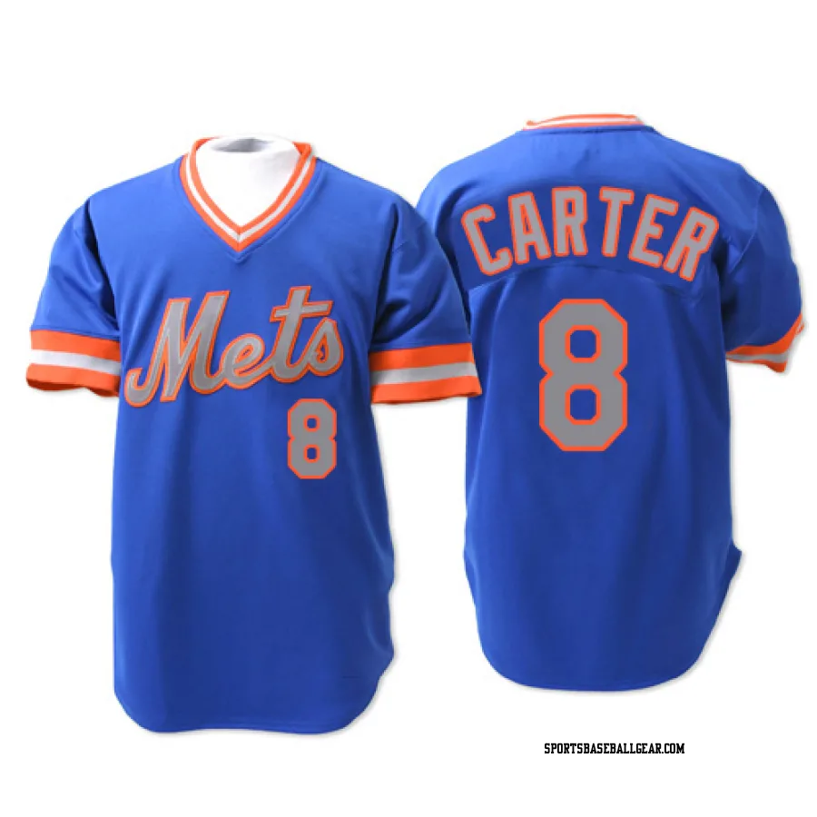 Gary Carter Men's New York Mets Blue Authentic 1983 Throwback Jersey
