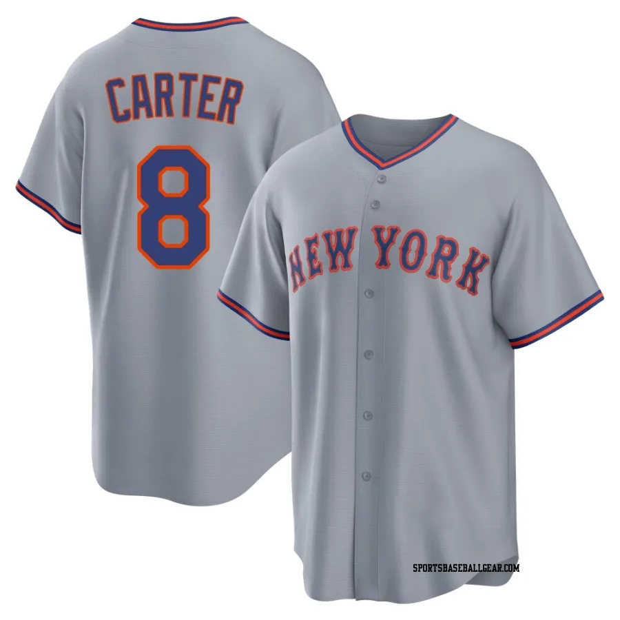 Gary Carter Youth New York Mets Gray Replica Away 2.0 Jersey
