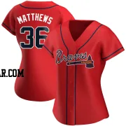 Gary Matthews Women's Atlanta Braves Red Replica Alternate Jersey