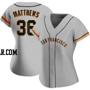 Gary Matthews Women's San Francisco Giants Gray Authentic Road Jersey