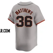 Gary Matthews Youth San Francisco Giants Gray Limited Away Jersey