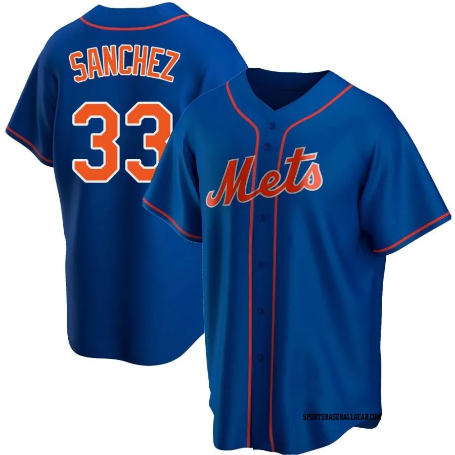 Gary Sanchez Men's New York Mets Royal Replica Alternate Jersey