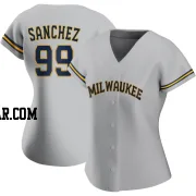 Gary Sanchez Women's Milwaukee Brewers Gray Replica Road Jersey