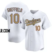 Gary Sheffield Men's Los Angeles Dodgers Gold Limited White 2025 Collection Jersey