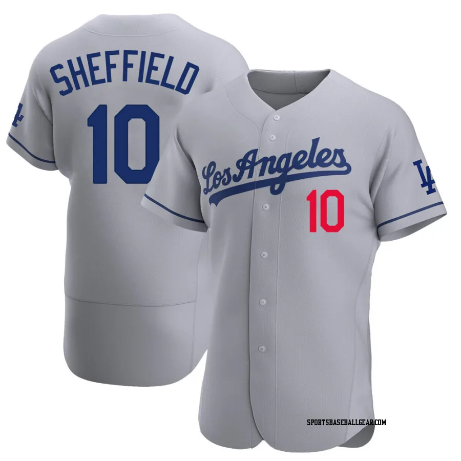 Gary Sheffield Men's Los Angeles Dodgers Gray Authentic Away Jersey