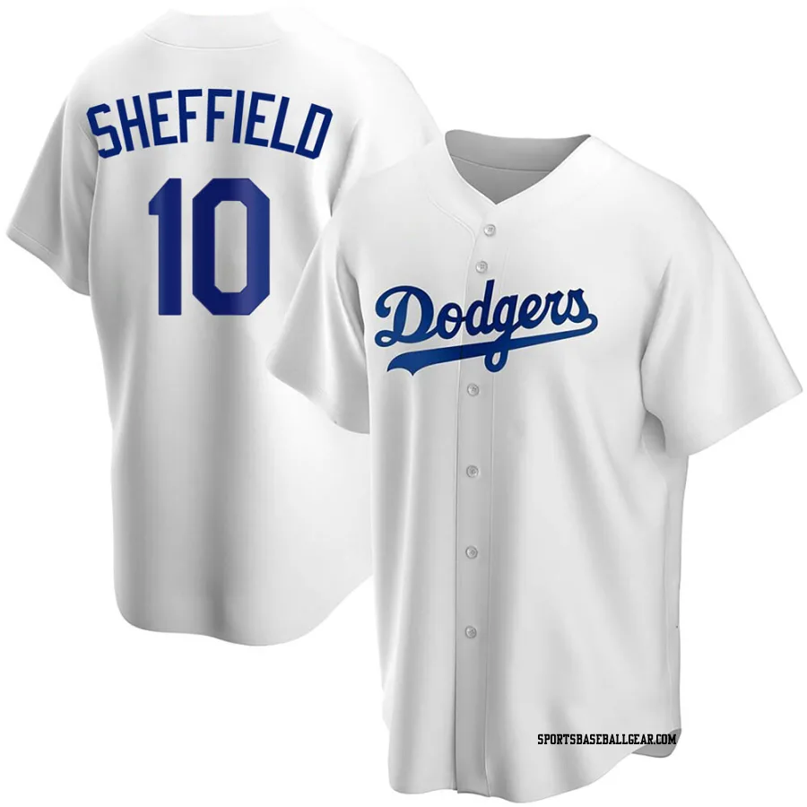 Gary Sheffield Men's Los Angeles Dodgers White Replica Home Jersey