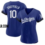 Gary Sheffield Women's Los Angeles Dodgers Royal Authentic 2021 City Connect Jersey
