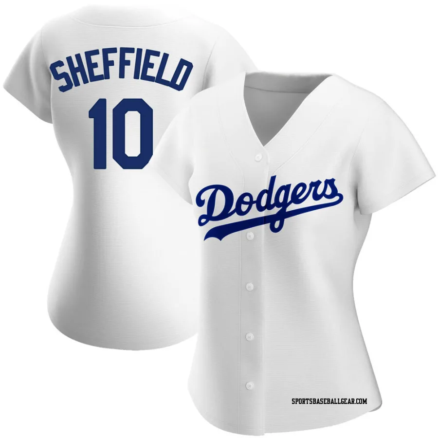 Gary Sheffield Women's Los Angeles Dodgers White Authentic Home Jersey