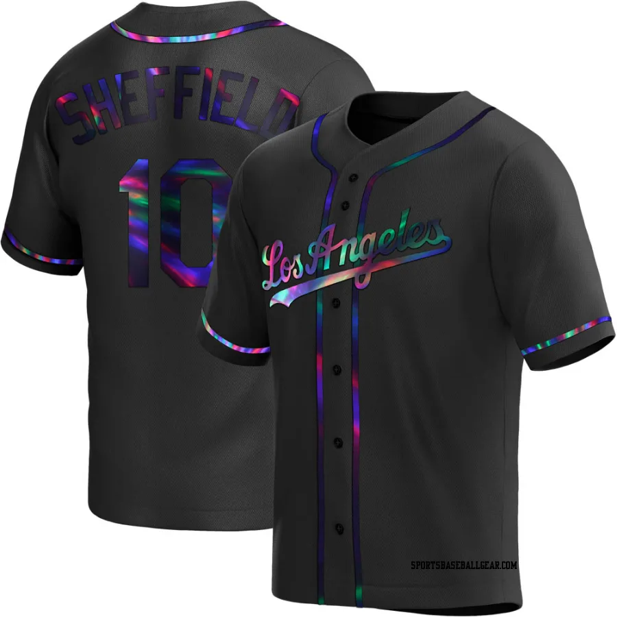 Gary Sheffield Youth Los Angeles Dodgers Black Holographic Replica Alternate Jersey
