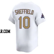 Gary Sheffield Youth Los Angeles Dodgers Gold Limited White 2025 Collection Jersey