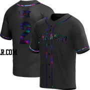 Gavin Lux Men's Cincinnati Reds Black Holographic Replica Alternate Jersey