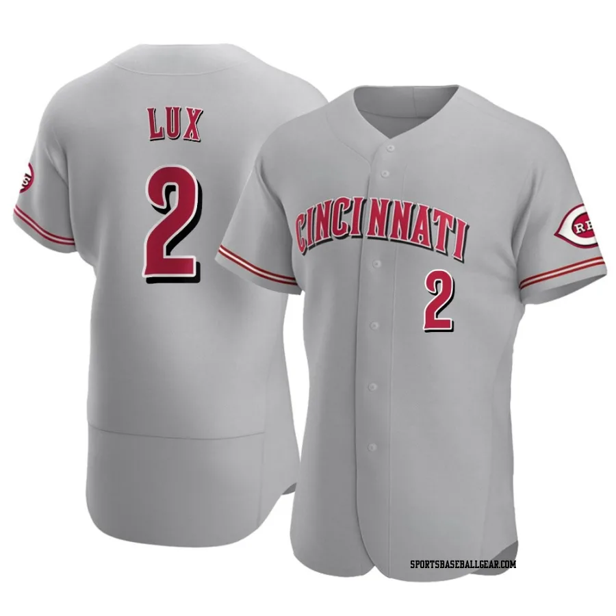 Gavin Lux Men's Cincinnati Reds Gray Authentic Road Jersey