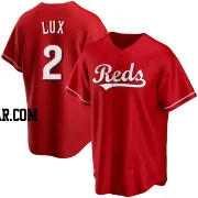 Gavin Lux Men's Cincinnati Reds Red Replica Alternate Jersey