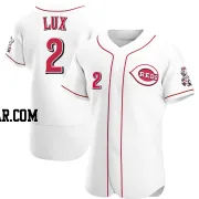 Gavin Lux Men's Cincinnati Reds White Authentic Home Jersey