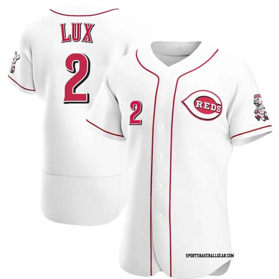 Gavin Lux Men's Cincinnati Reds White Authentic Home Jersey