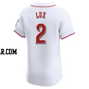 Gavin Lux Men's Cincinnati Reds White Elite Home Jersey