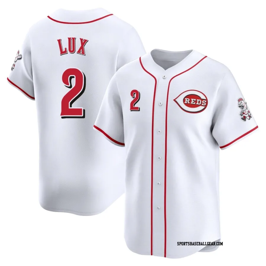 Gavin Lux Men's Cincinnati Reds White Limited Home Jersey