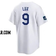 Gavin Lux Men's Los Angeles Dodgers White Replica 2024 World Tour Seoul Series Home Jersey