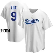 Gavin Lux Men's Los Angeles Dodgers White Replica Home Jersey