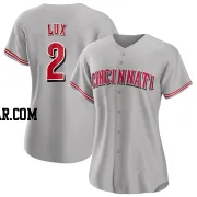 Gavin Lux Women's Cincinnati Reds Gray Authentic Road Jersey