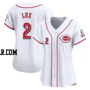 Gavin Lux Women's Cincinnati Reds White Limited Home Jersey