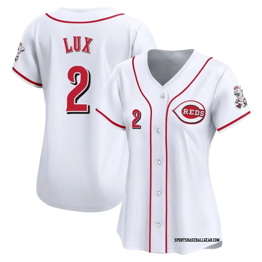 Gavin Lux Women's Cincinnati Reds White Limited Home Jersey