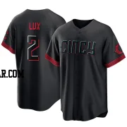 Gavin Lux Youth Cincinnati Reds Black Replica 2023 City Connect Jersey