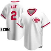 Gavin Lux Youth Cincinnati Reds White Replica Home Cooperstown Collection Jersey