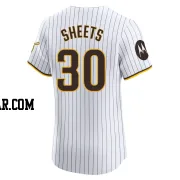 Gavin Sheets Men's San Diego Padres White Elite Home Patch Jersey