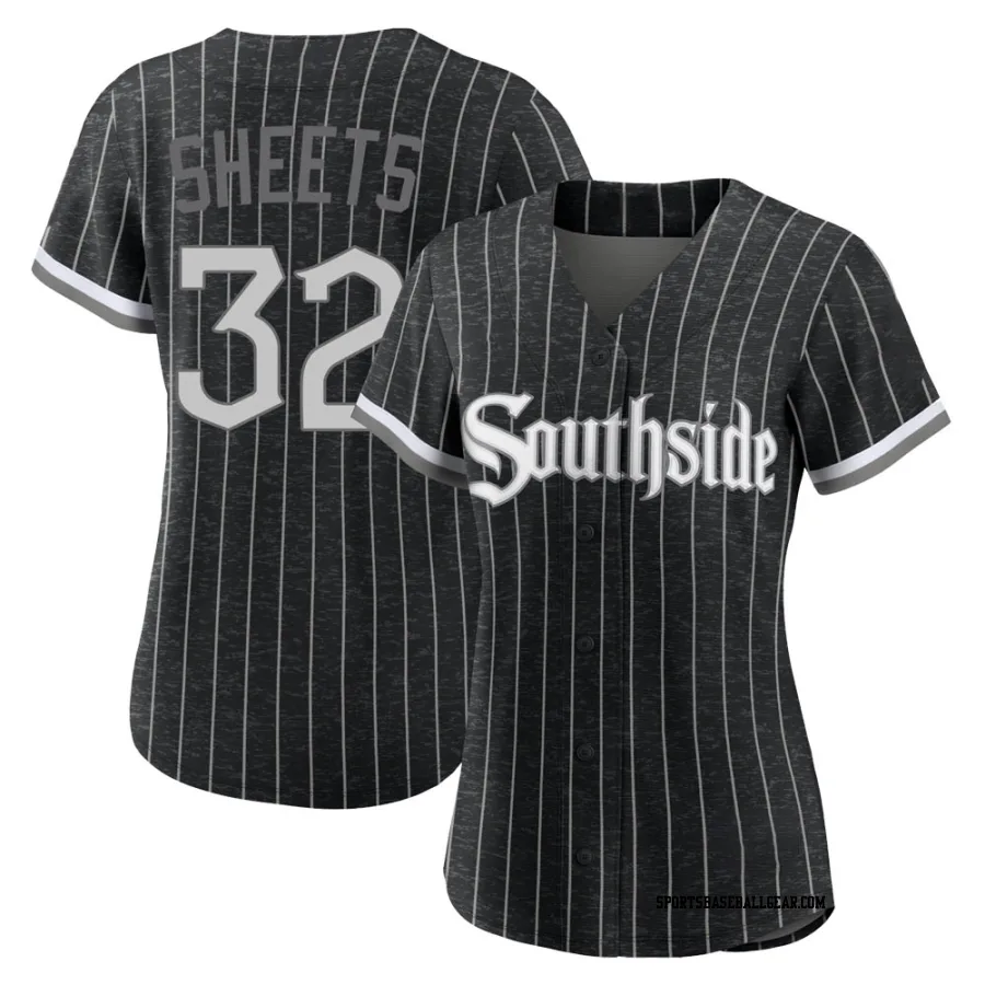 Gavin Sheets Women's Chicago White Sox Black Authentic 2021 City Connect Jersey