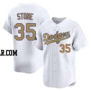 Gavin Stone Men's Los Angeles Dodgers Gold Limited White 2025 Collection Jersey