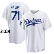 Gavin Stone Men's Los Angeles Dodgers White Replica 2024 World Tour Seoul Series Home Jersey