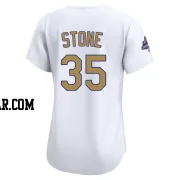 Gavin Stone Women's Los Angeles Dodgers Gold Limited White 2025 Collection Jersey