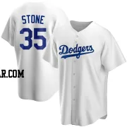 Gavin Stone Youth Los Angeles Dodgers White Replica Home Jersey