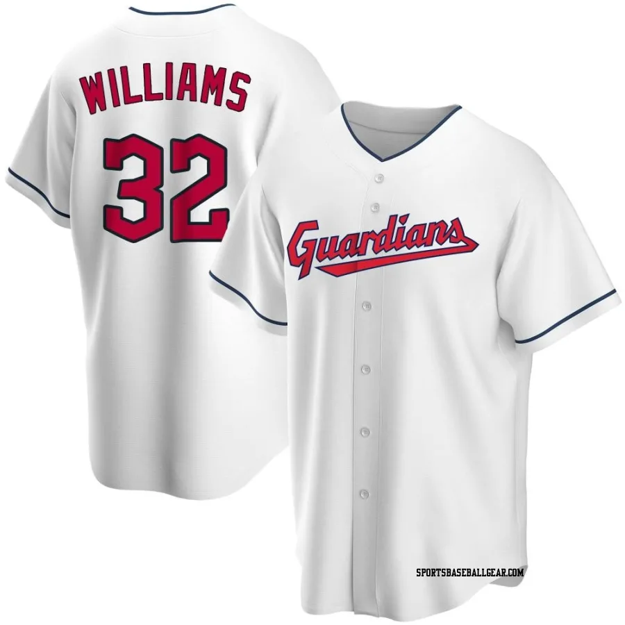 Gavin Williams Men's Cleveland Guardians White Replica Home Jersey
