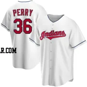 Gaylord Perry Men's Cleveland Guardians White Replica Home Jersey