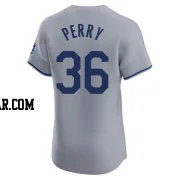 Gaylord Perry Men's Kansas City Royals Gray Elite Road Jersey
