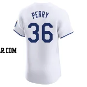 Gaylord Perry Men's Kansas City Royals White Elite Home Jersey