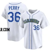 Gaylord Perry Men's Seattle Mariners White Limited Throwback Cooperstown Collection Jersey