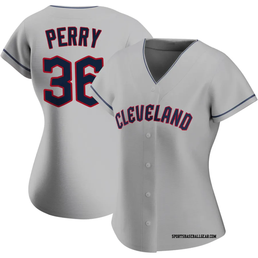 Gaylord Perry Women's Cleveland Guardians Gray Authentic Road Jersey